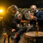 Whisky writer Dave Broom and Glen Scotia manager Iain McAlister.