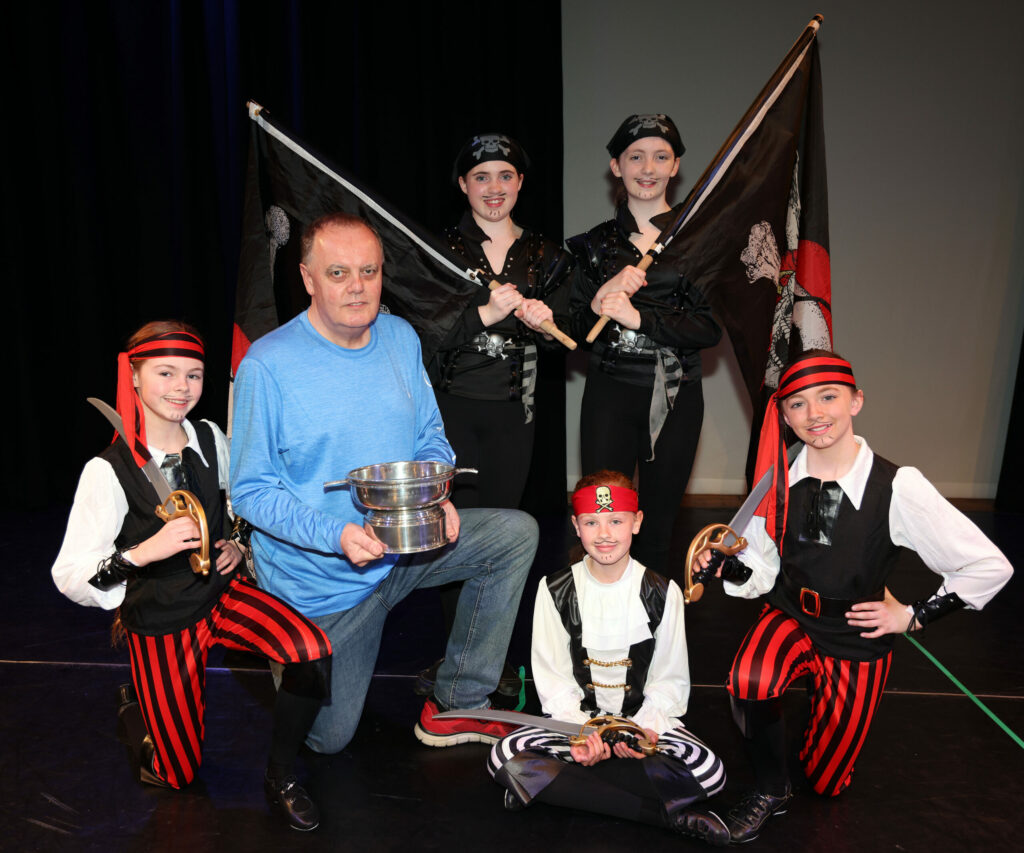 James McCorkindale with his prize-winning troupe of pirate dancers. Photograph: Kevin McGlynn.
