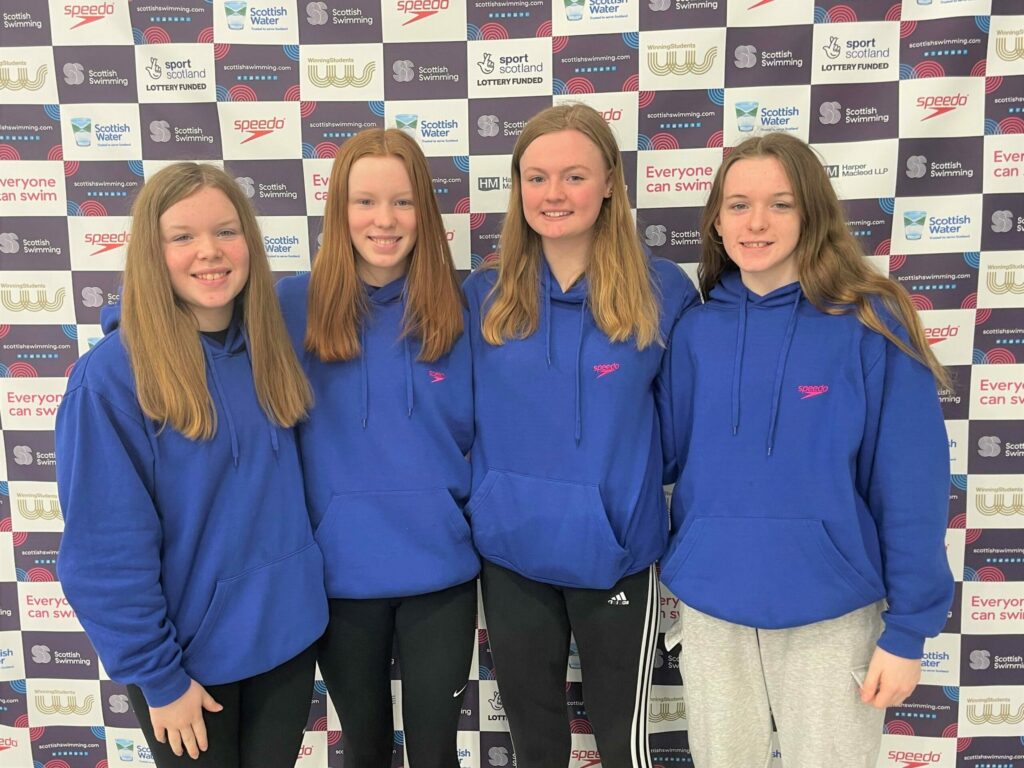Photographed at the Nationals competition, from left: Hannah Millar, Emma Millar, Evie Judge and Niamh Quinn.