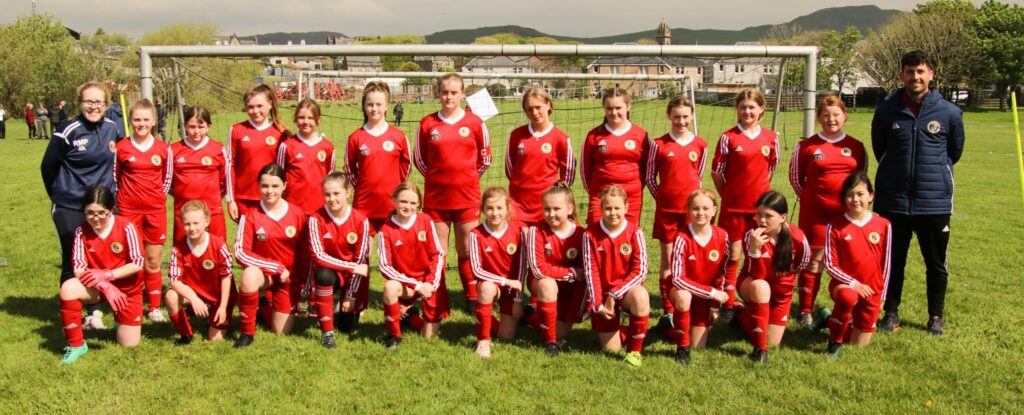 Campbeltown Pupils' under-12 girls hosted the football friendlies.