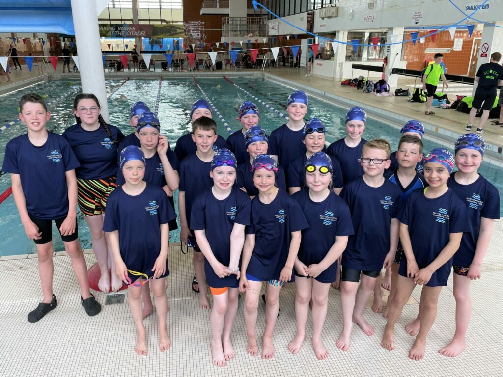 The Kintyre Amateur Swimming Club's Mini League team in Ayr.