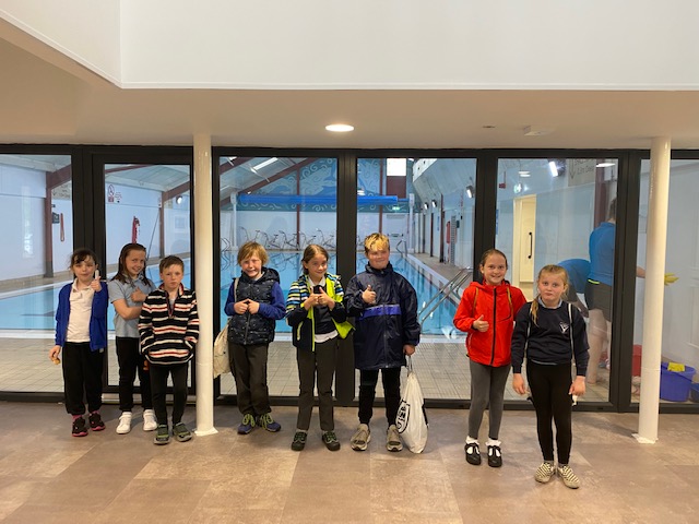 Pupils get on swimmingly during first lesson at refurbished pool