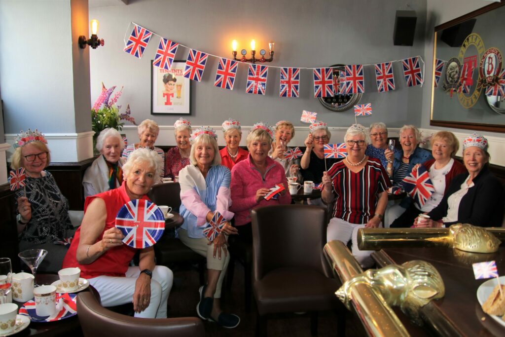 Ladies enjoying the Burnside Bar’s royal tea party.