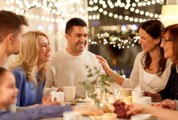 A family at home at Christmas Pic: Shutterstock