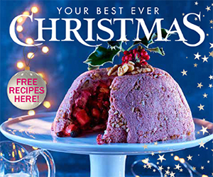 Christmas recipe section ad