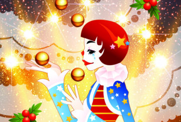 A clown, juggling Illustration: Mandy Dixon