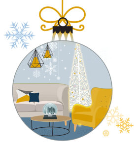 A Christmas bauble Illustration: Mandy Dixon