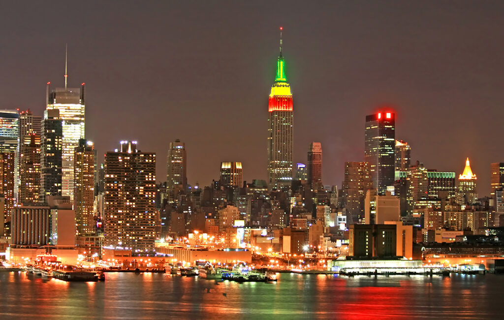 New York Skyline at Christmas Pic: Shutterstock