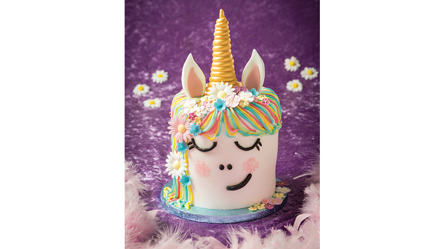 Unicorn iced cake