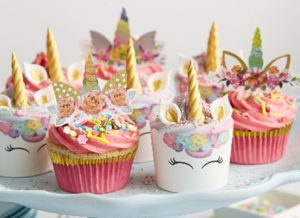 Pastel cupcake recipe of unicorns