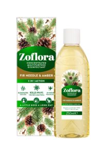 Zoflora Fir Needle and Amber 250ml Carton and Bottle