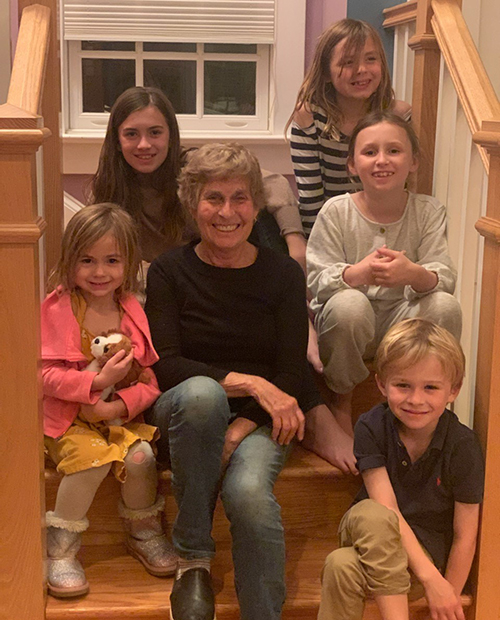 Sylvia with her grandkids