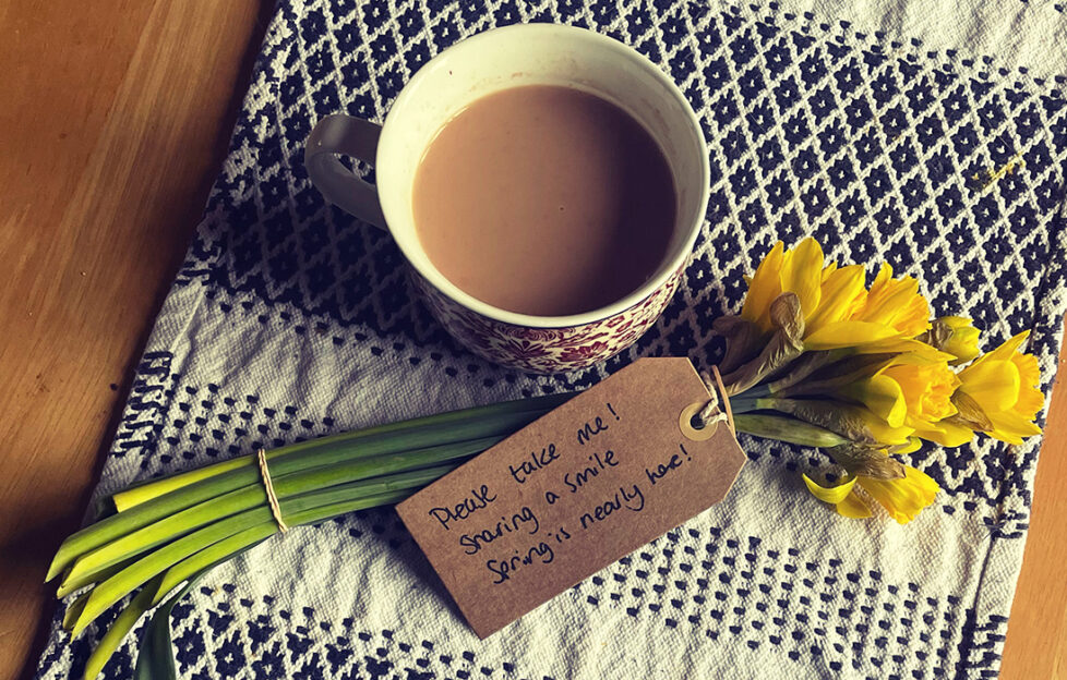 A blunch of daffodils as a random act of kindness