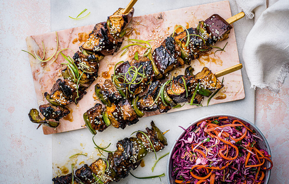 Teriyaki Steak & Aubergine Skewers From WW - My Weekly