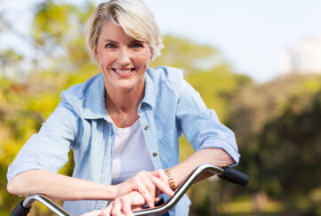 Healthy lady on her bicycle Pic: Shutterstock
