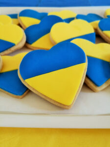 Hearts for Ukraine biscuits