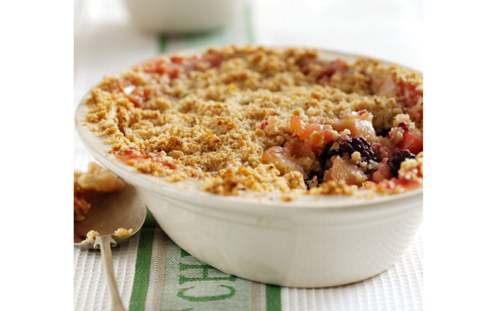 Apple and Blackberry crumble recipe