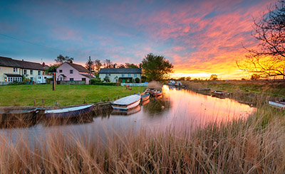 Sunset on the Norfolk Broads Pic: Shutterstock