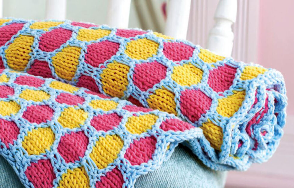 Beekeepers knitted blanket