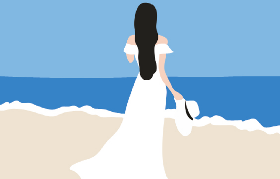 A bride looking out to sea Illustration: Shutterstock