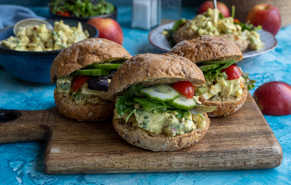 Coronation Chicken on rolls