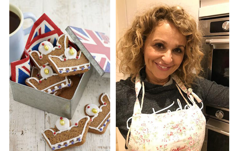 Nadia Sawalha and her crown biscuits