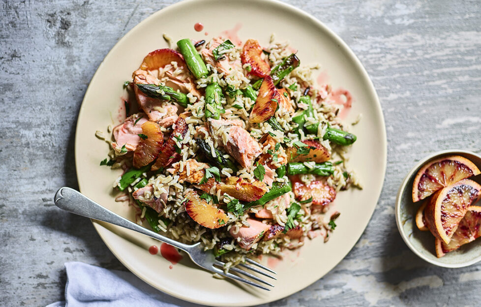 Salmon Rice and Orange recipe