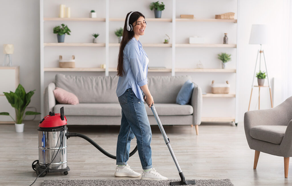 Lady hoovering Pic: Shutterstock