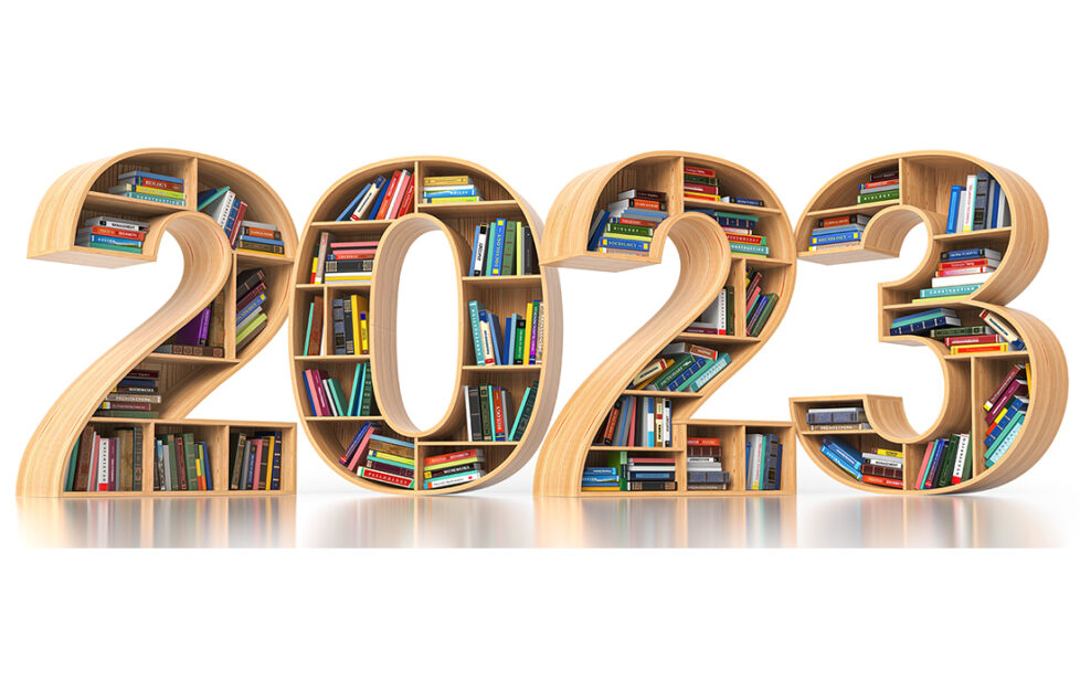 Bookshelves in shape of 2023 Pic: Shutterstock