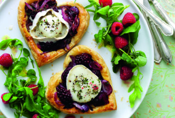 Blackberry and goats cheese tarts