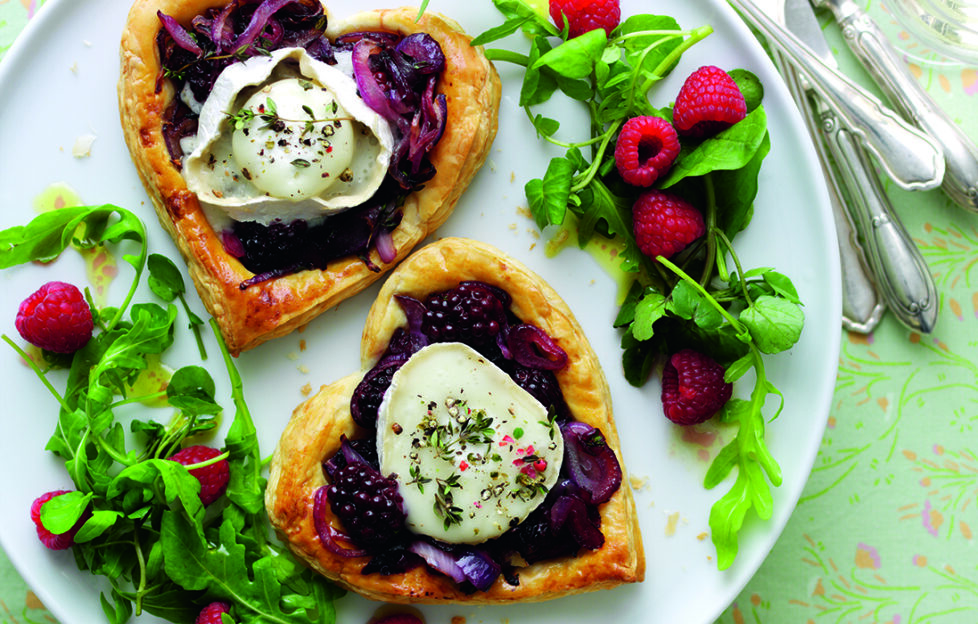 Blackberry and goats cheese tarts