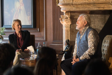 Brian Cox and Anne McElvoy at last year's event