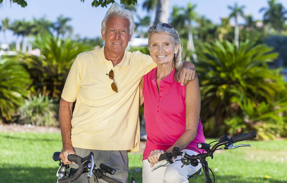 Older couple, cycling abroad Pic: Shutterstock