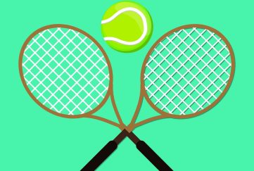 Tennis racquets and a ball to illustrate our uplifting short story