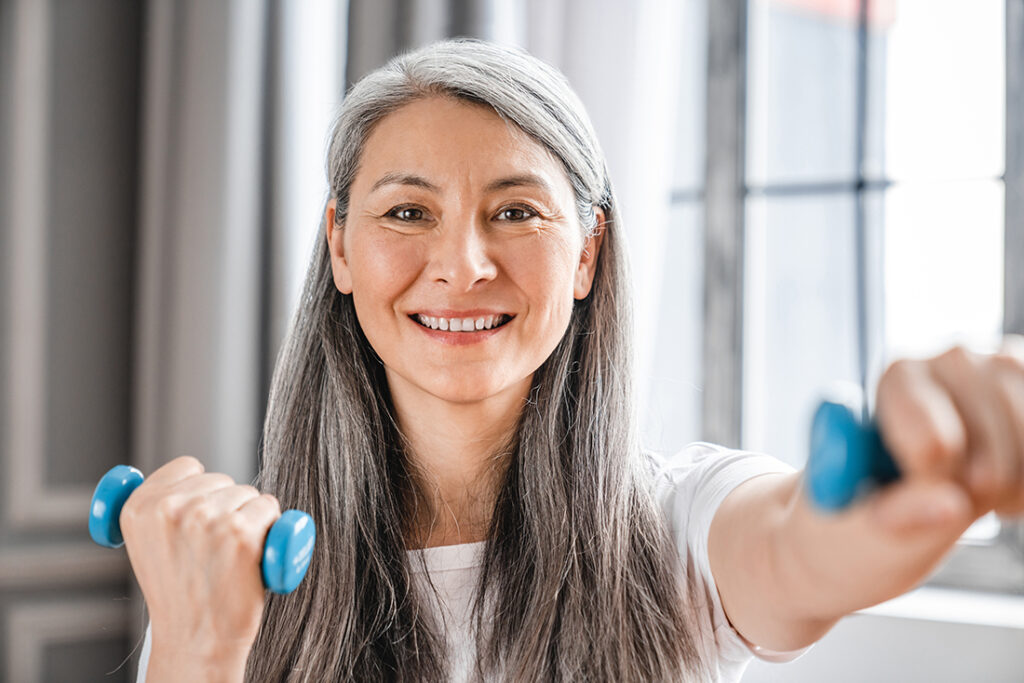 An woman with an exercise glow Pic: Shutterstock