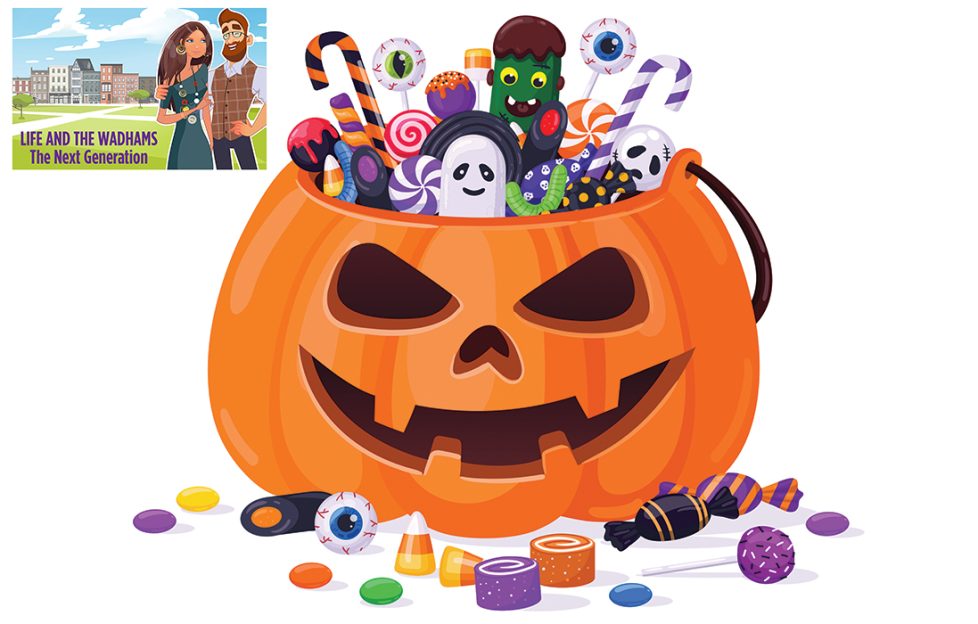 A pumpkin with Halloween sweets inside Illustration: Shutterstock