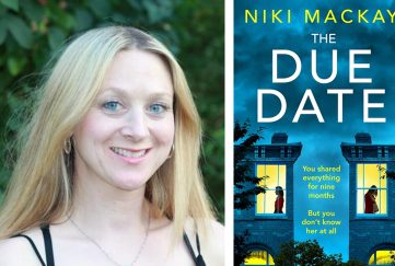 Author Niki MacKay and cover of her book the Due Date
