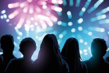 A crowd watching fireworks Illustration: Shutterstock