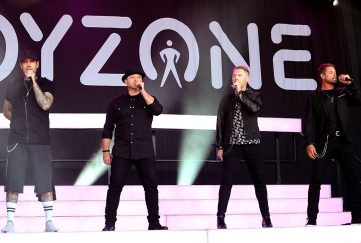 Boyzone band in concert at York Racecourse