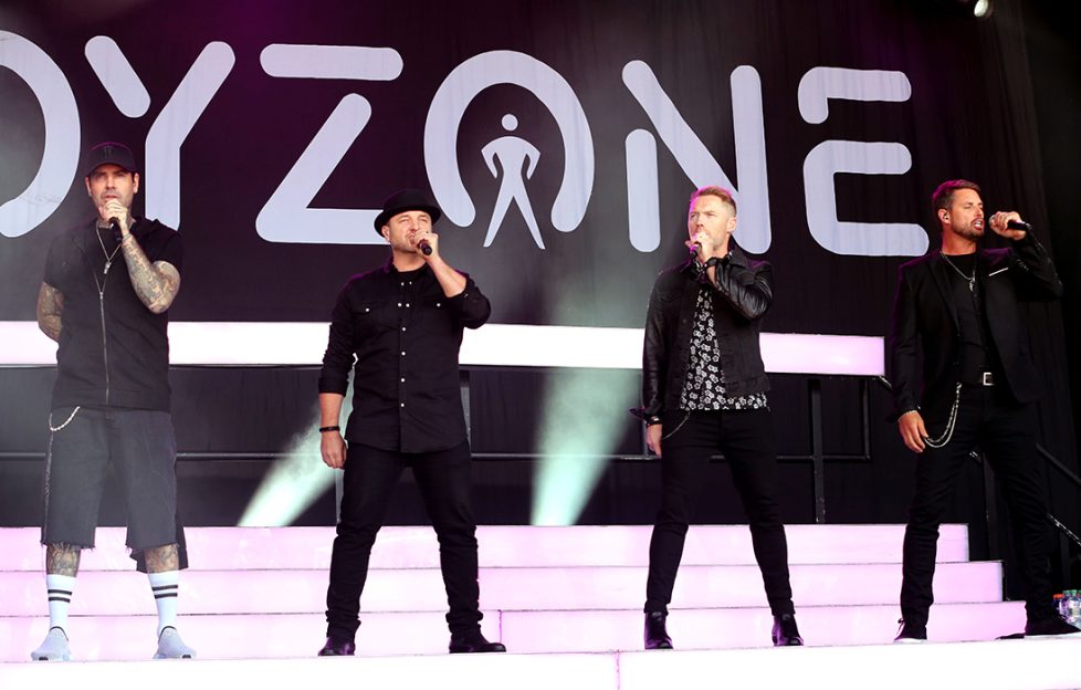 Boyzone band in concert at York Racecourse