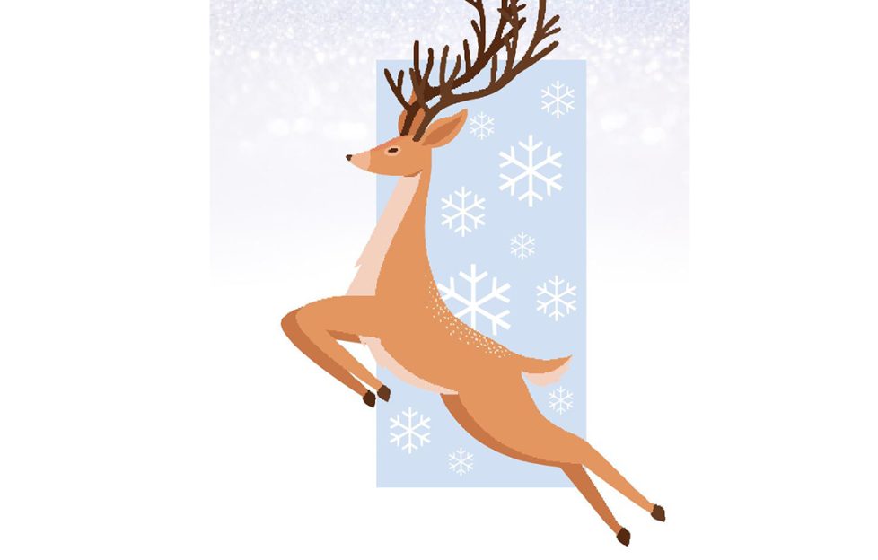 Wayne the reindeer leaping in the air Illustration: Shutterstock