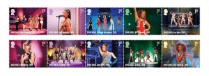 Image: Spice Girls Stamp Set in full and in order as per detailed in the running copy.