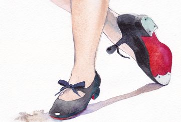 And illustration of a lady's legs wearing tap-dancing shoes Illustration: Shutterstock