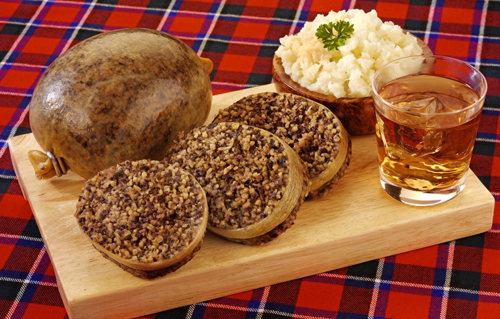 A table set for Burns Night supper