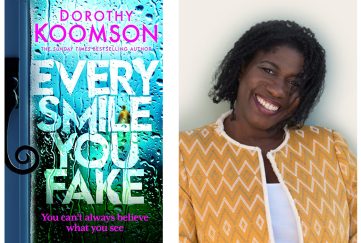 Dorothy Koomson with her novel Every Smile You Fake