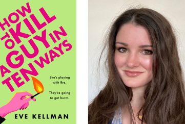 How To Kill A Guy In Ten Ways book cover alongside author Eve Kellman