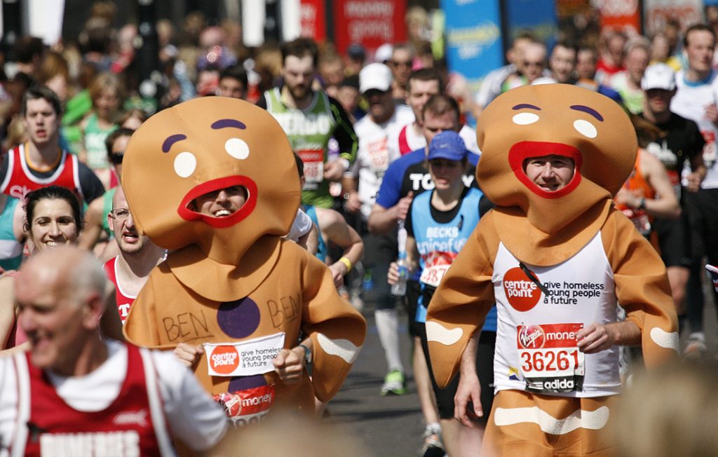 London Marathon Participants In Costumes pic: Shutterstock