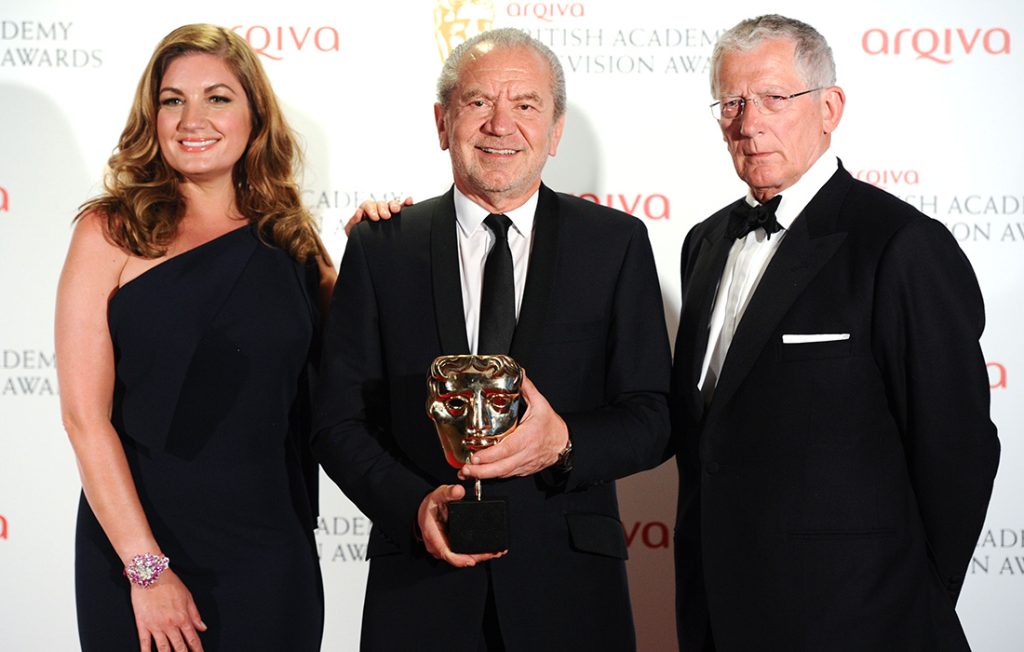 Karren Brady With Lord Alan Sugar and Nick Hewer at BAFTA Awards