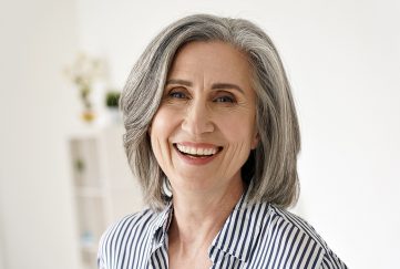 Woman in her sixties, smiling