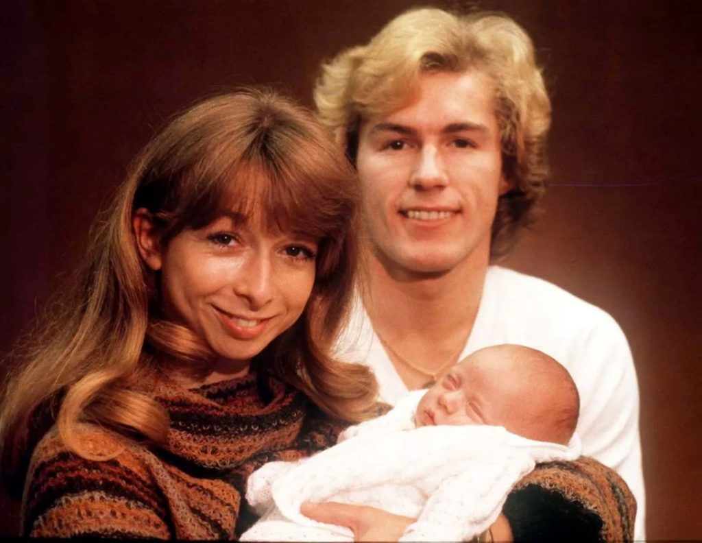 Gail Platt with husband Brian and new born Nick.